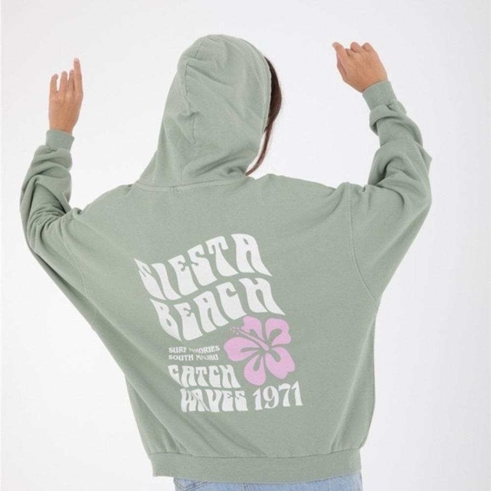Pull & Bear Siesta Beach Floral Hoodie